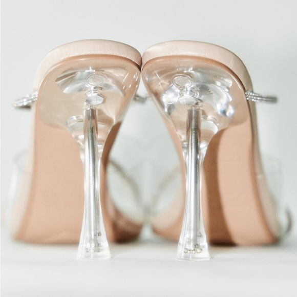 Zara Transparent Rhinestone Vinyl Mules - Picture 6 of 11